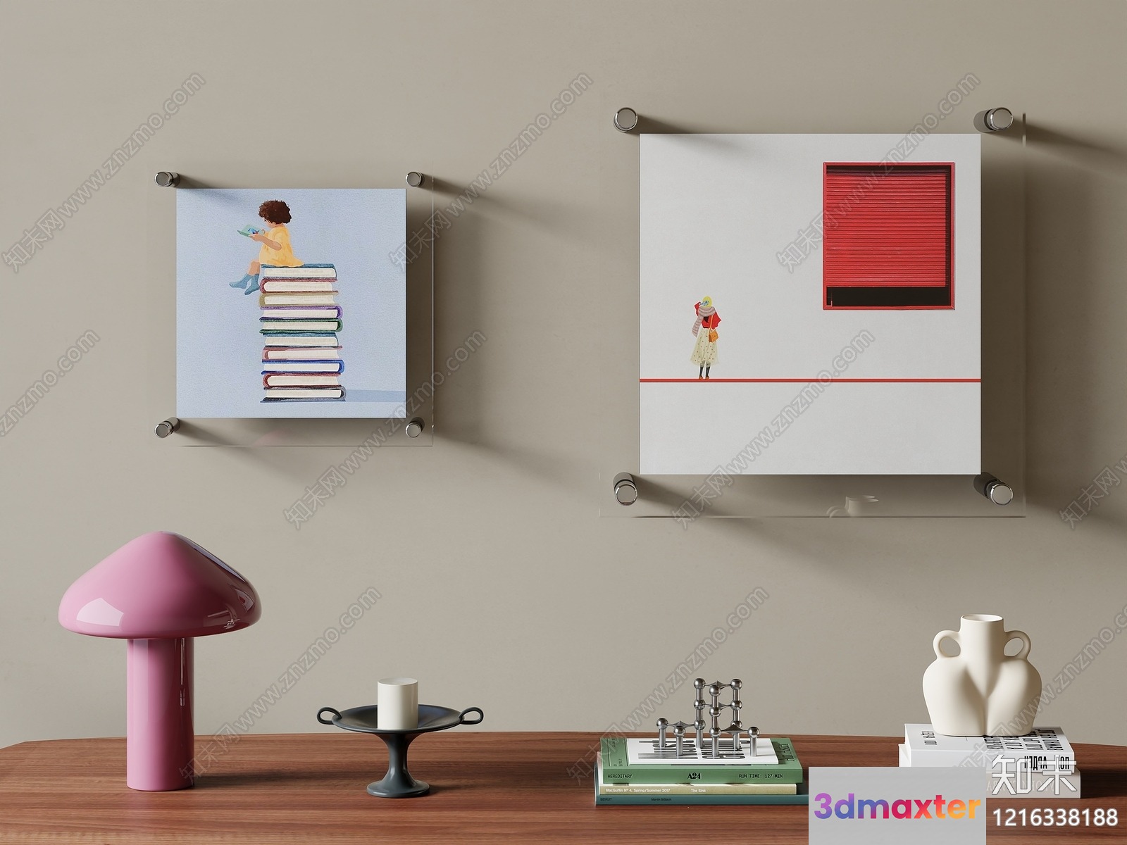 Modern Wall Decor 3D Model - 13444 - VRAY Render