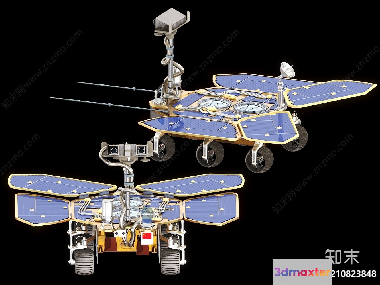 A Futuristic Vehicle With Solar Panels 3D Model - 3575 - VRAY Render