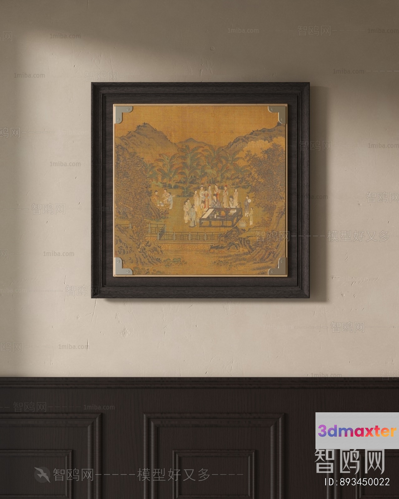 A Framed Picture Of People In A Landscape 3D Model - 19194 - VRAY Render