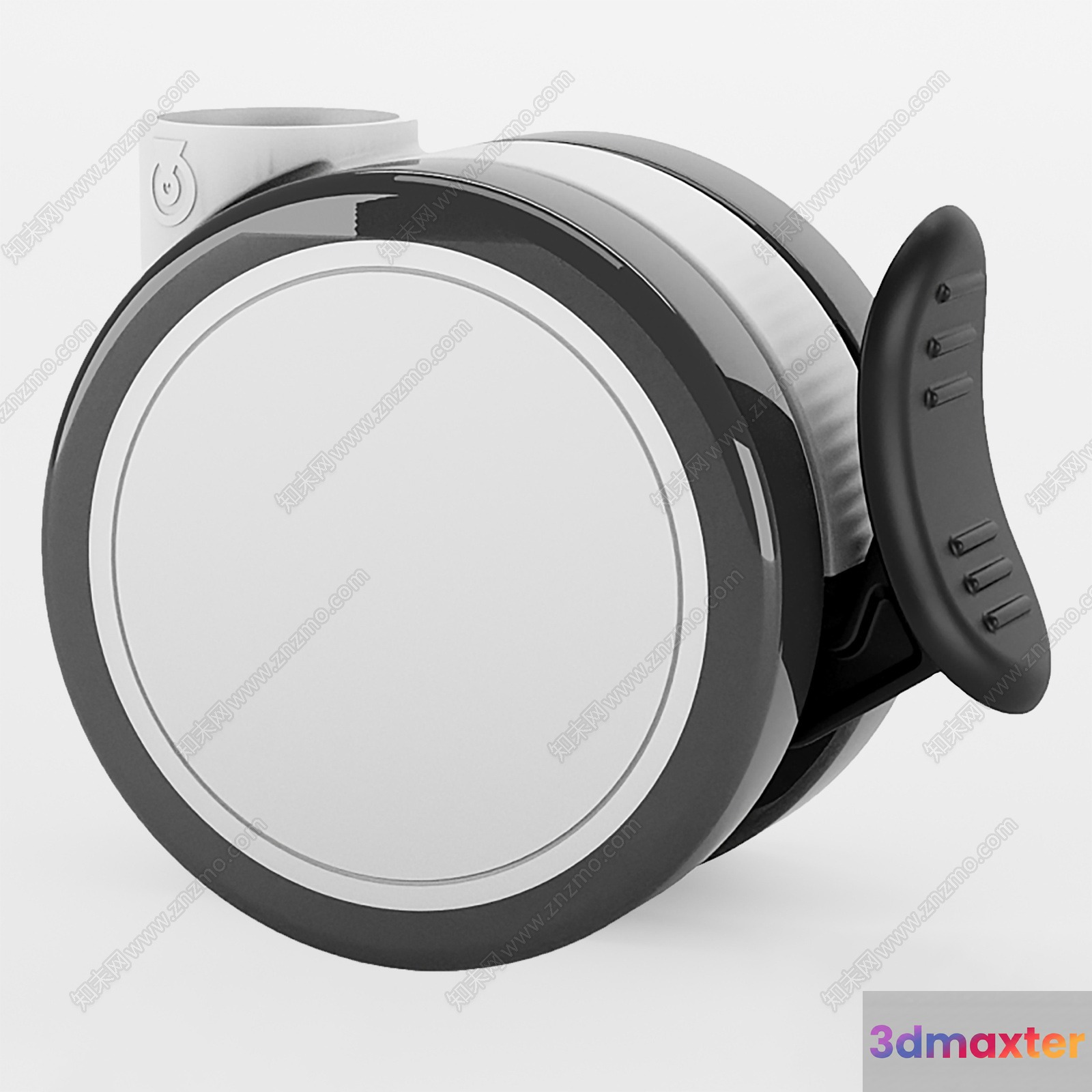 A Wall-Mounted Circular Device With A Black And White Design 3D Model - 2445 - VRAY Render