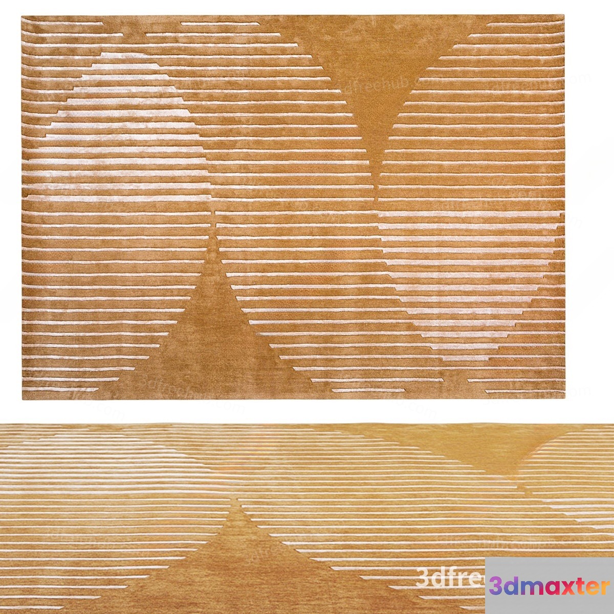A Rectangular Brown And White Object 3D Model - 18748 - VRAY Render