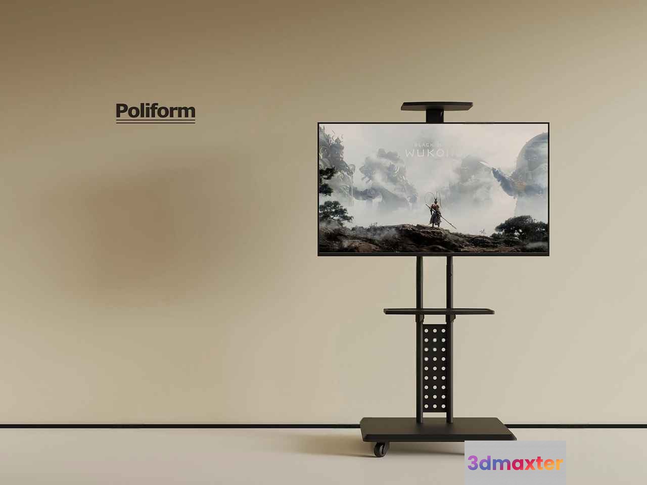 A Tv On A Stand 3D Model - 9361 - VRAY Render