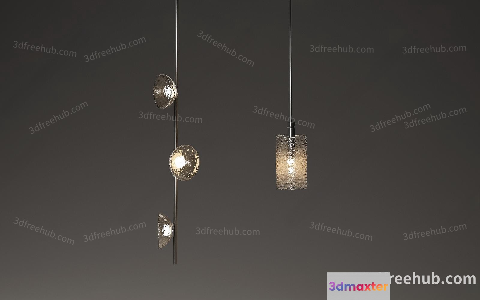 Gold Light Fixture 3D Model - 18735 - VRAY Render