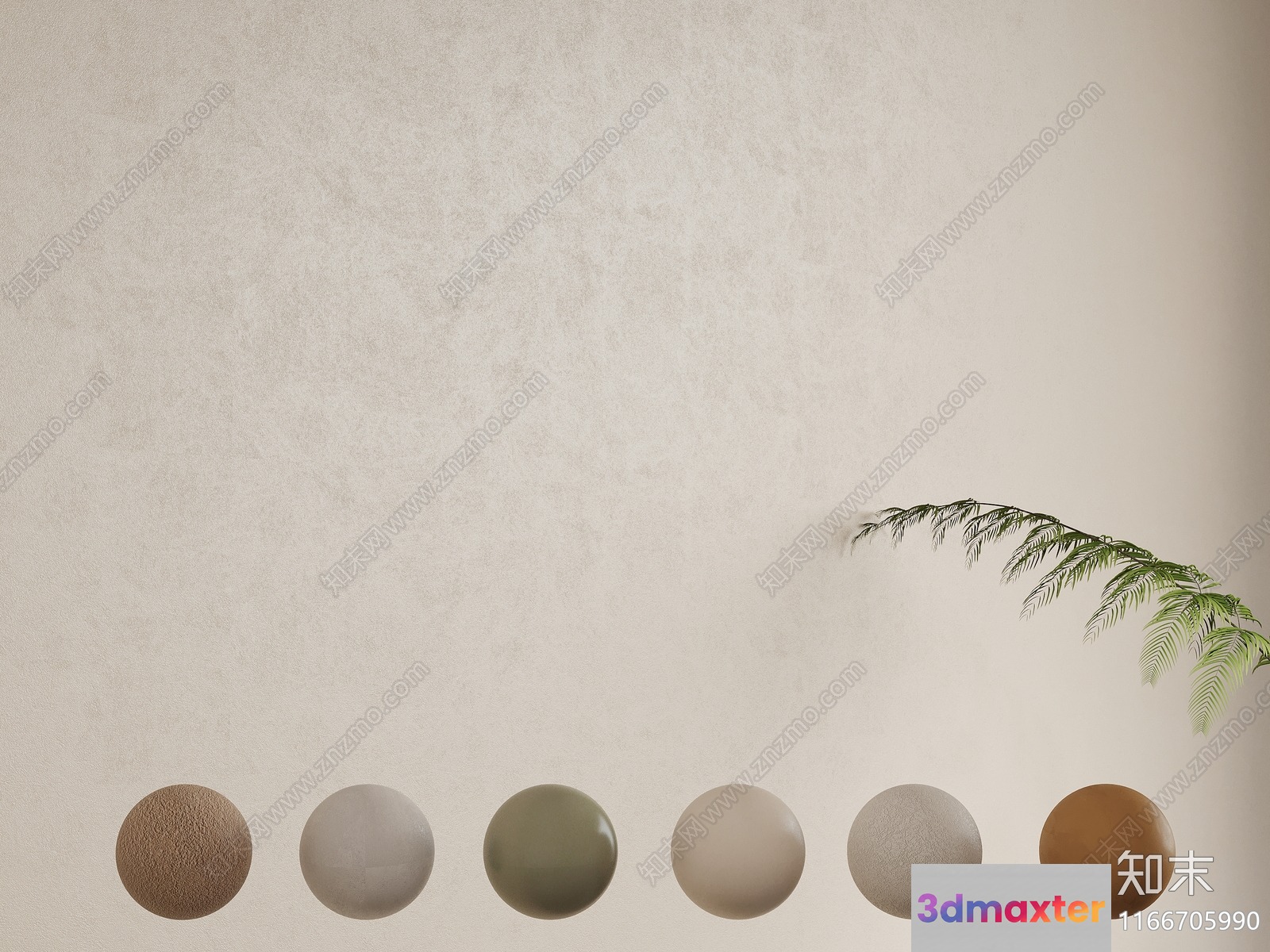 Minimalist Color Palette 3D Model - 7503 - VRAY Render