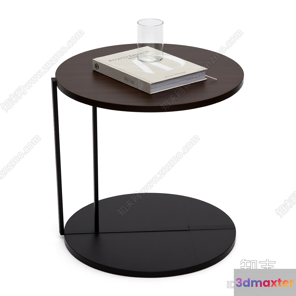 Simple Wooden Side Table 3D Model - 5130 - VRAY Render