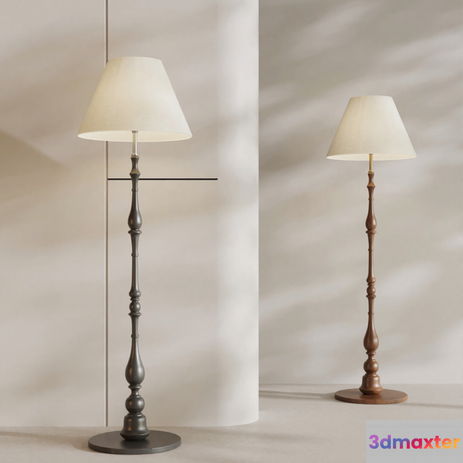 Modern Floor Lamps 3D Model - 8061 - VRAY Render