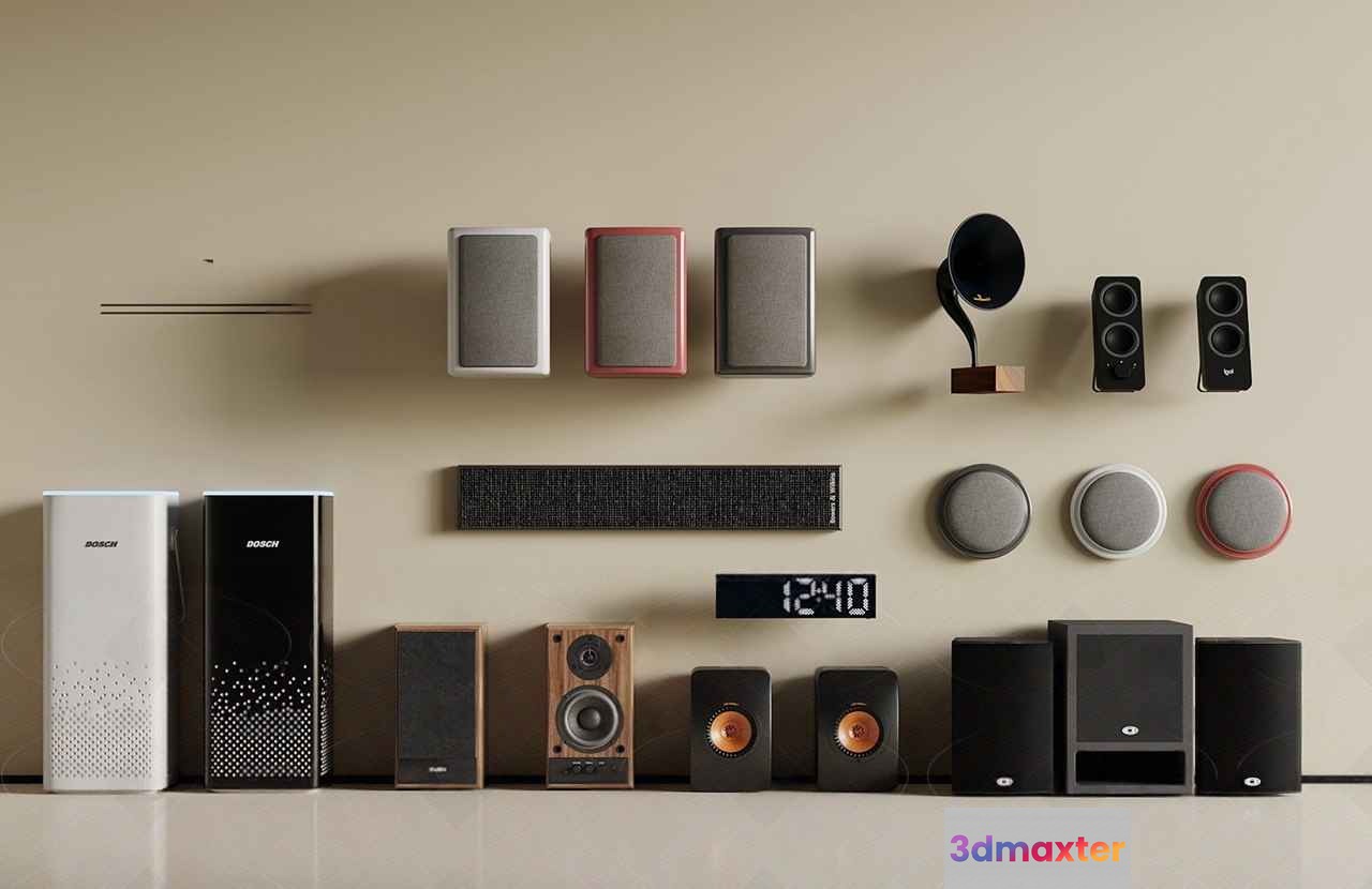 Modern Audio Equipment 3D Model - 15892 - VRAY Render