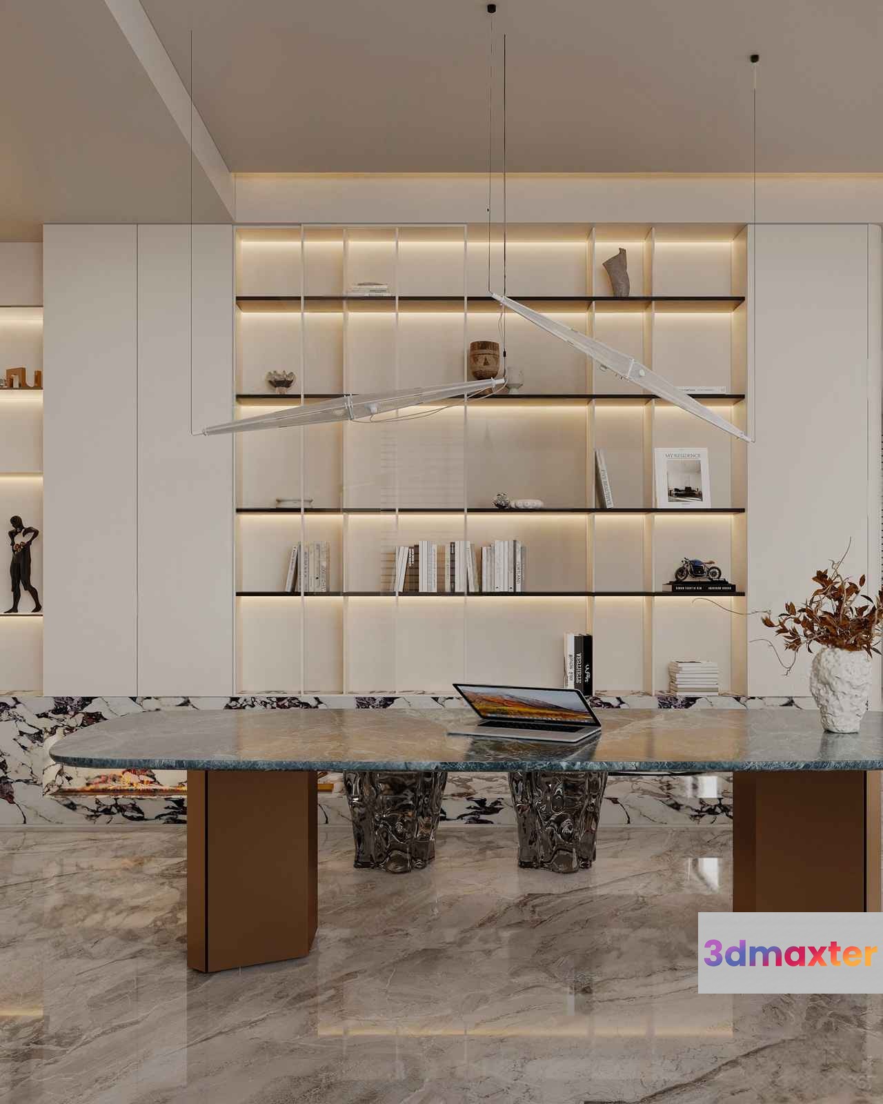 Modern Office Desk 3D Model - 15054 - CORONA Render