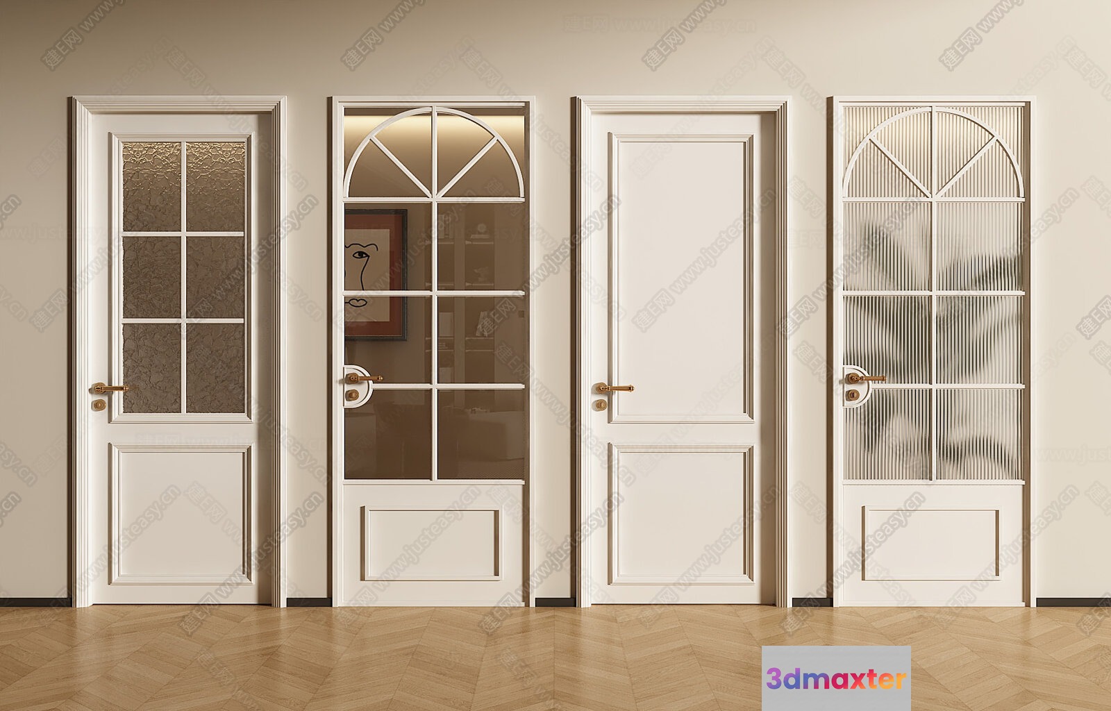 Four Doors 3D Model - 5370 - VRAY Render