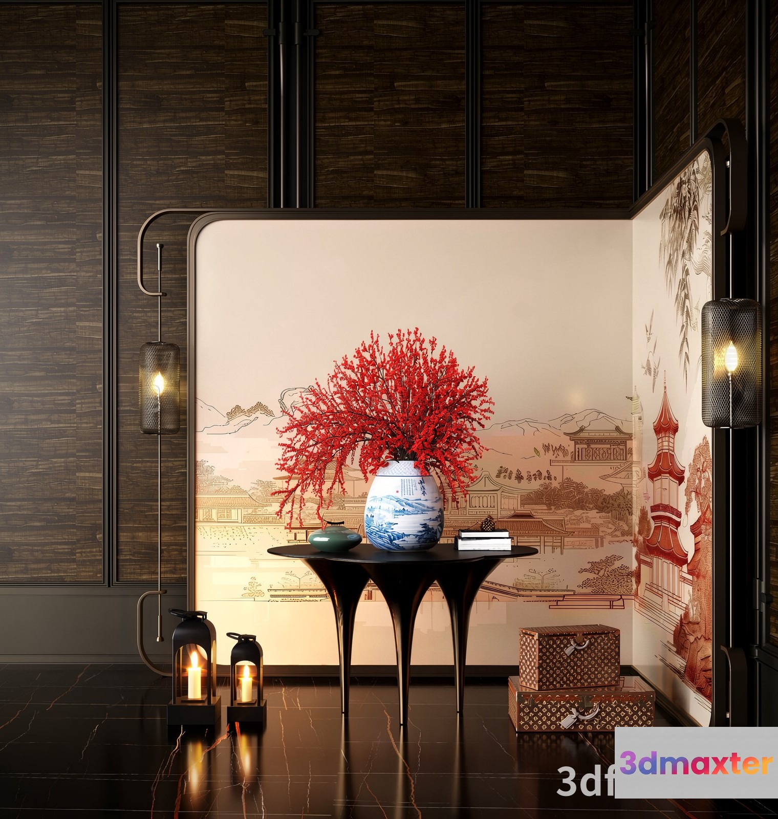 Modern Asian Interior 3D Model - 20730 - VRAY Render