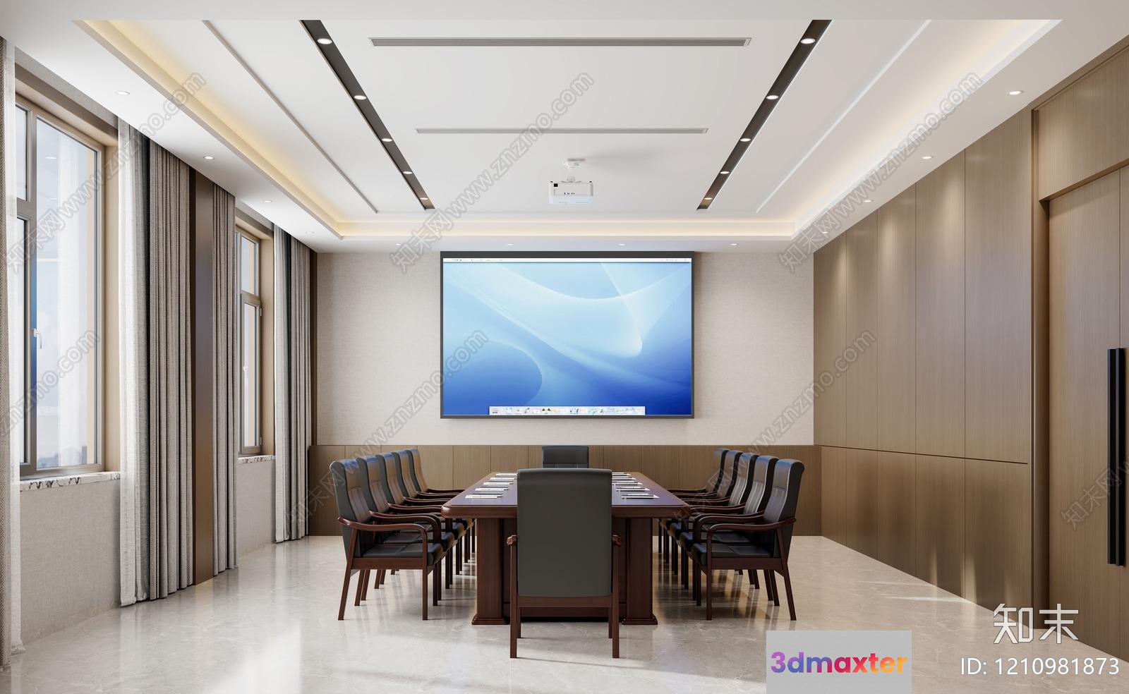 Modern Conference Room 3D Model - 4435 - VRAY Render