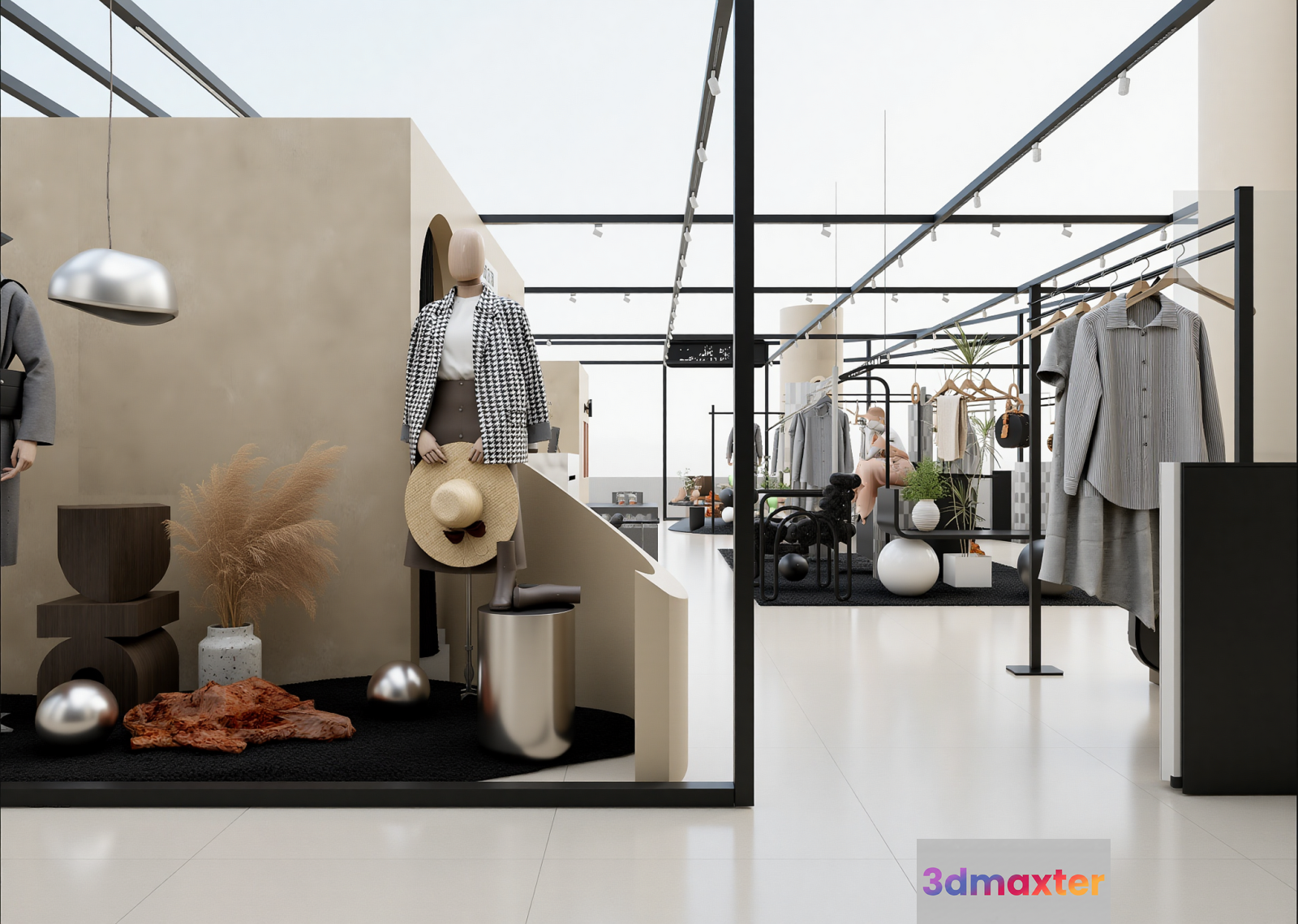 Modern Clothing Store 3D Model - 9557 - VRAY Render