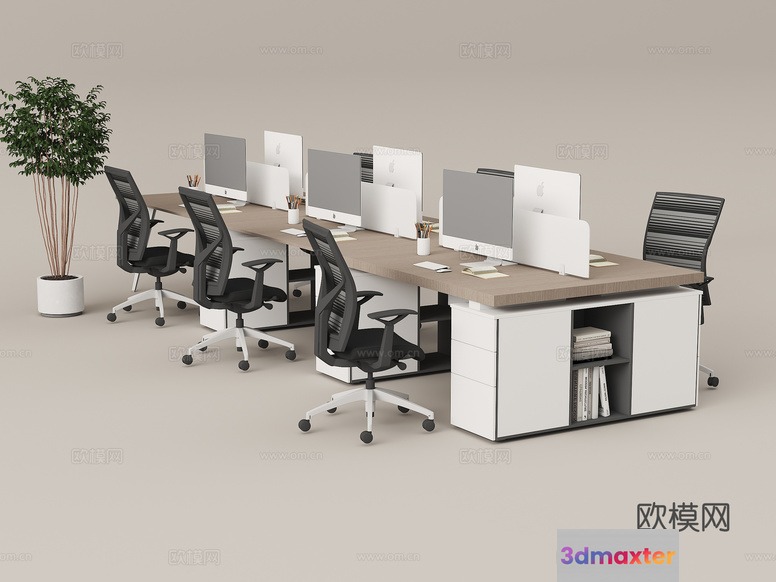 Modern Office Space 3D Model - 4587 - VRAY Render