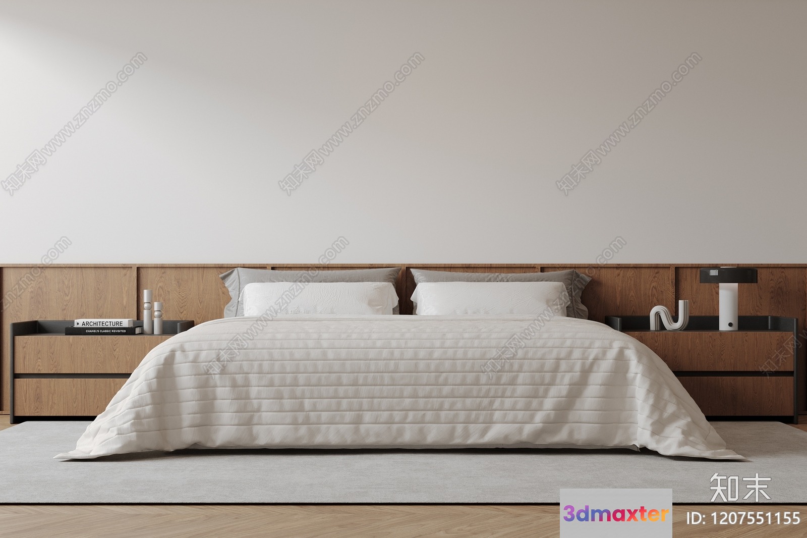 Cozy Modern Bedroom 3D Model - 15823 - CORONA Render