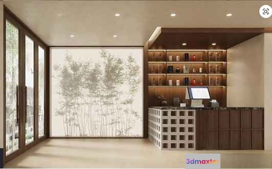 Modern Office Space 3D Model - 7252 - VRAY Render