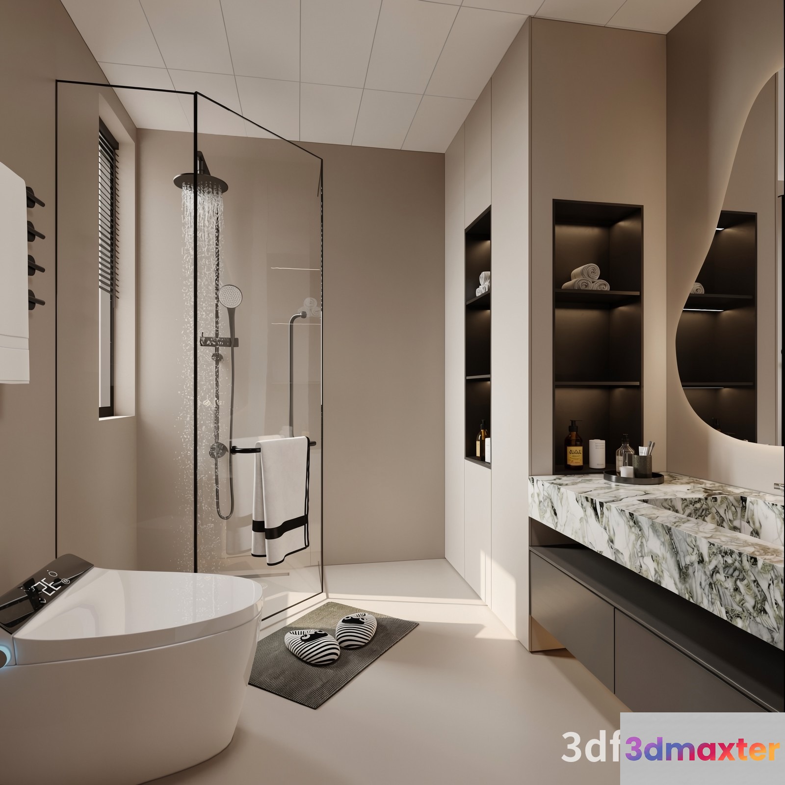 Modern Bathroom Design 3D Model - 19679 - VRAY Render