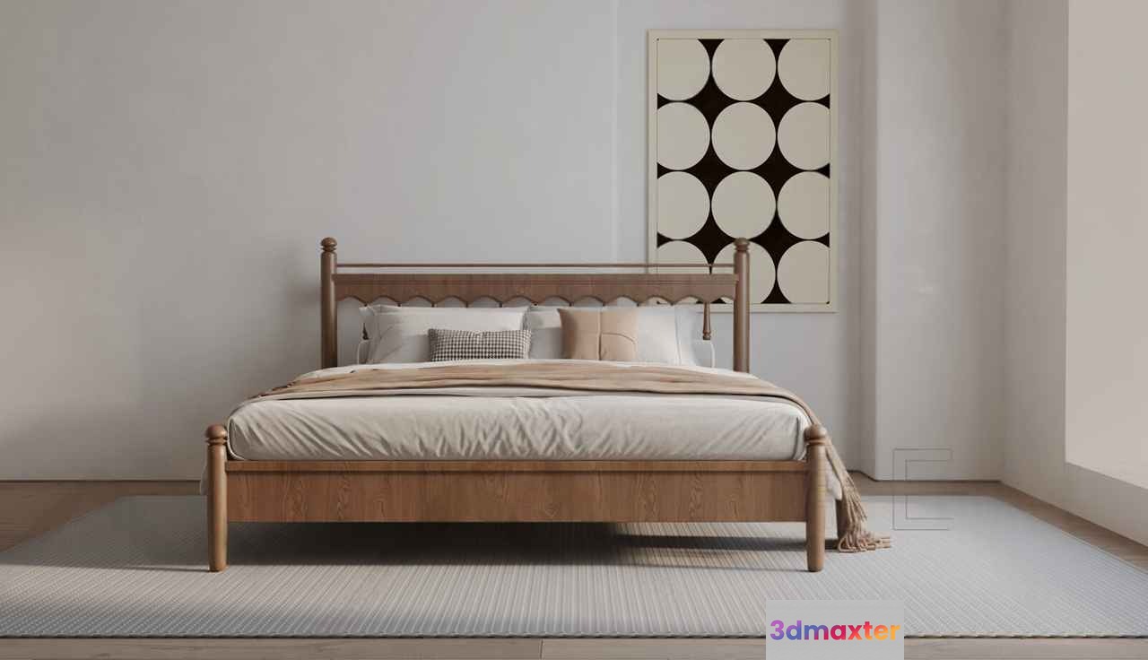 Cozy Bedroom 3D Model - 3690 - VRAY Render
