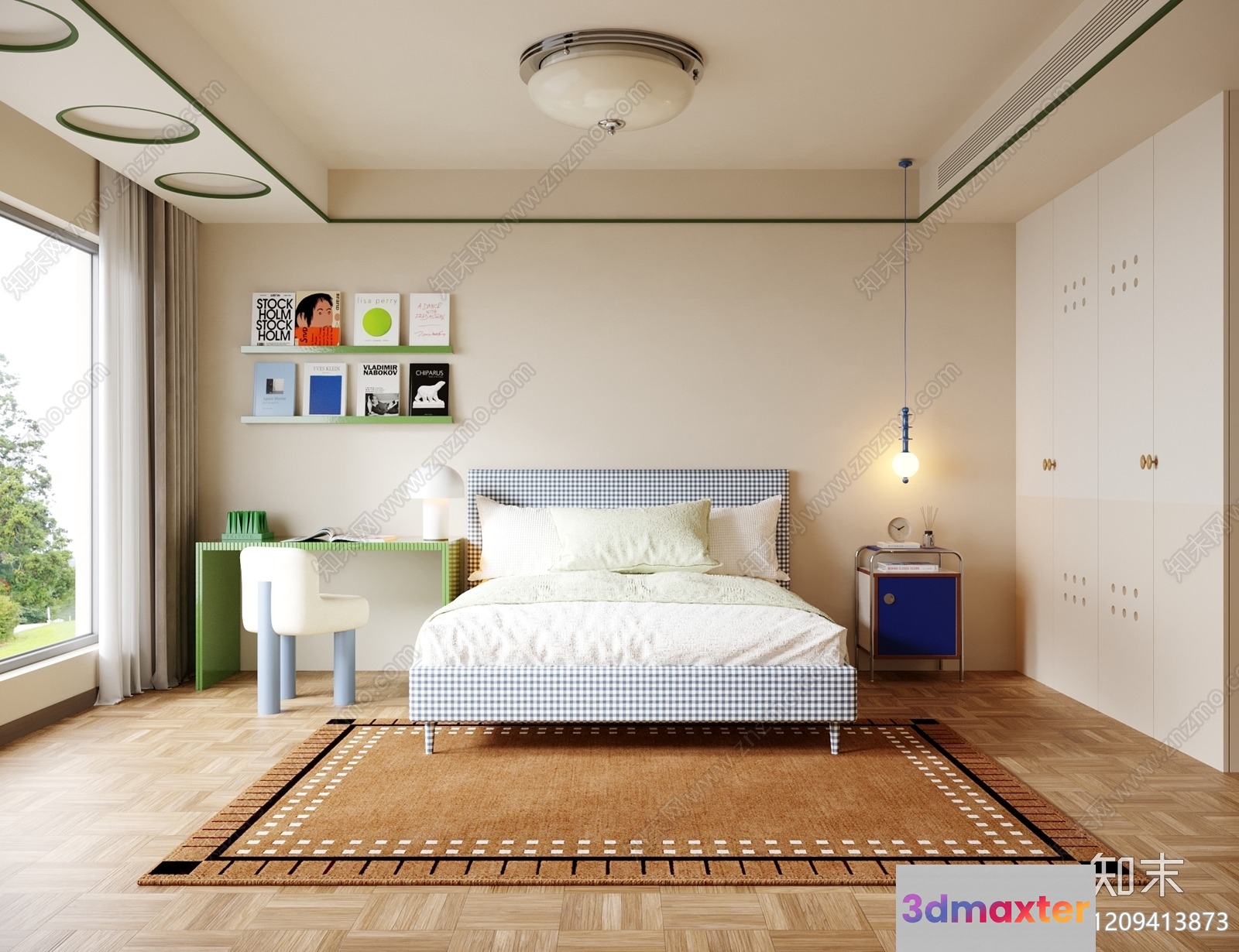 Cozy Bedroom 3D Model - 20051 - VRAY Render