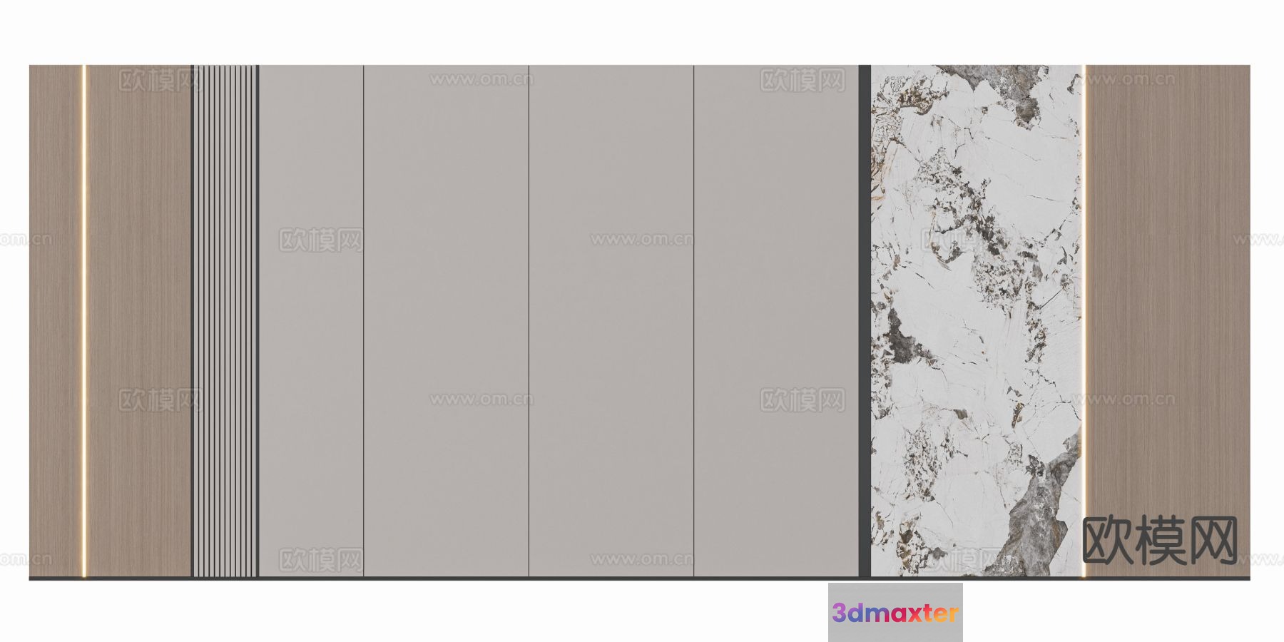 Modern Light Paneling 3D Model - 12432 - VRAY Render