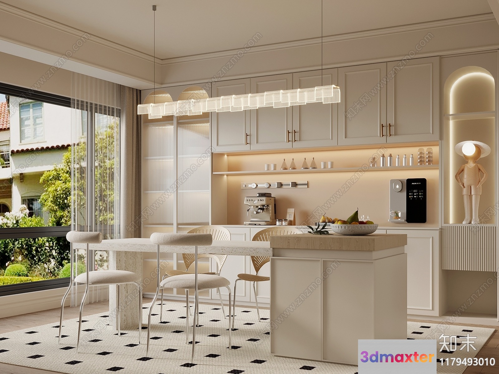 Modern Kitchen 3D Model - 13264 - VRAY Render