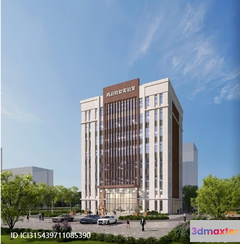 A Tall Building With A Modern Design 3D Model - 5294 - VRAY Render