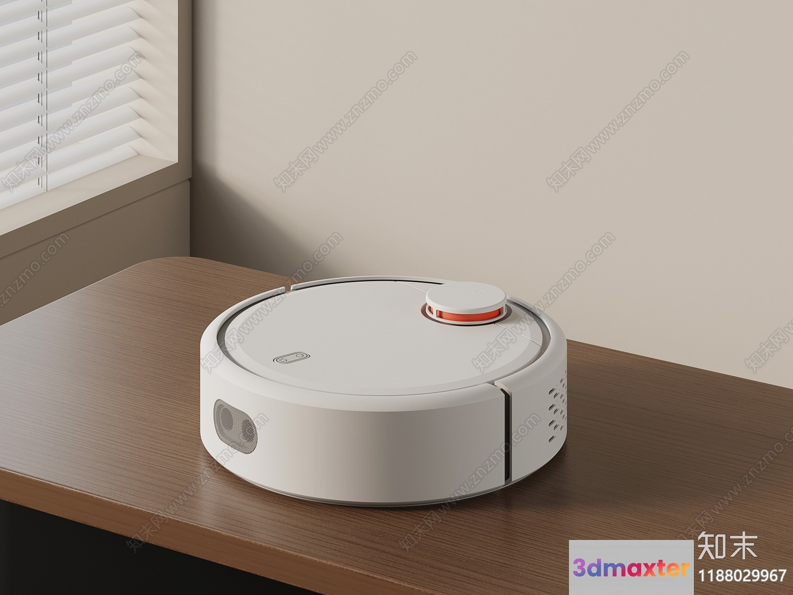 A White Robot Vacuum Cleaner 3D Model - 19080 - VRAY Render