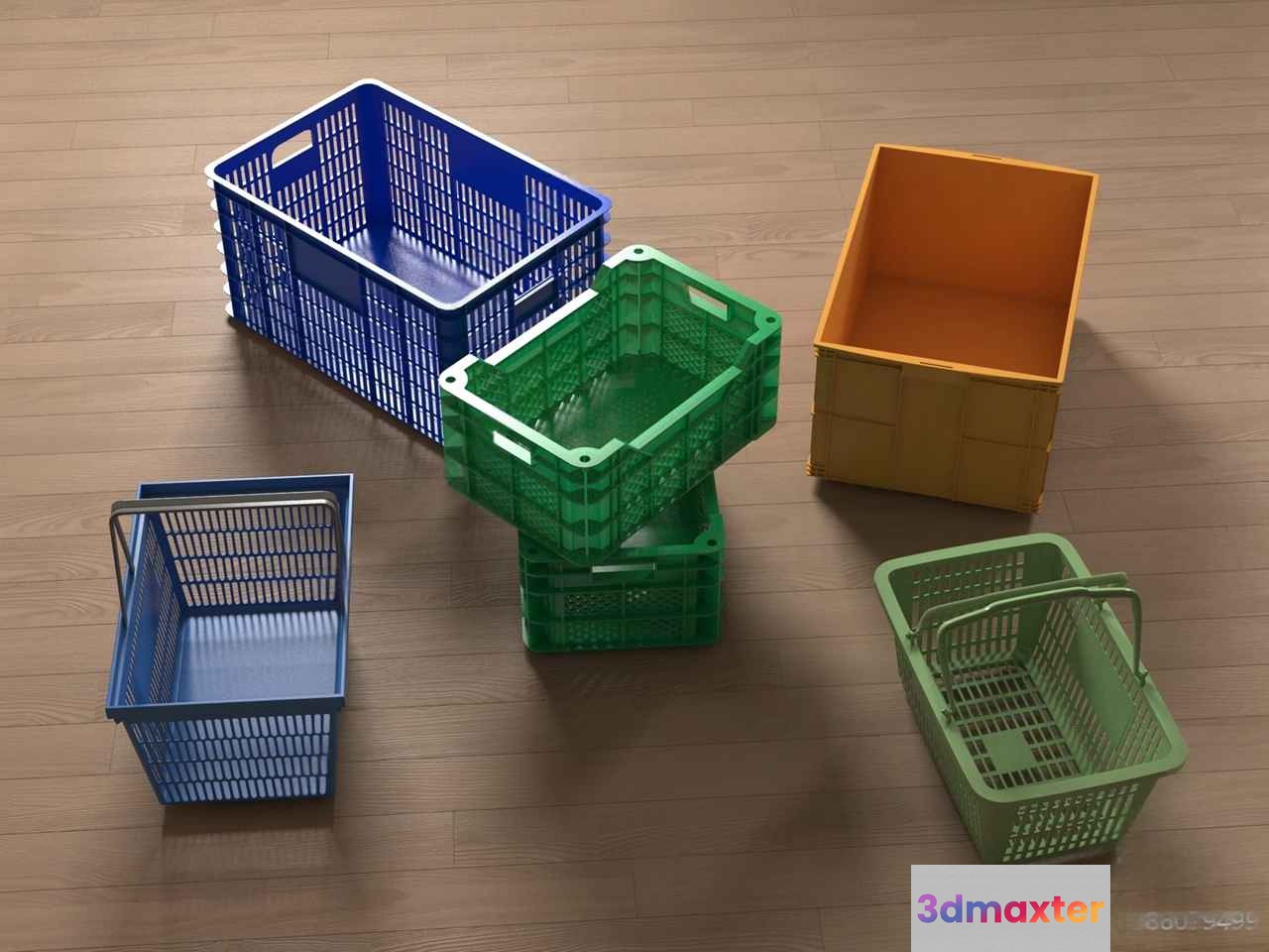 Shopping Baskets 3D Model - 9062 - VRAY Render