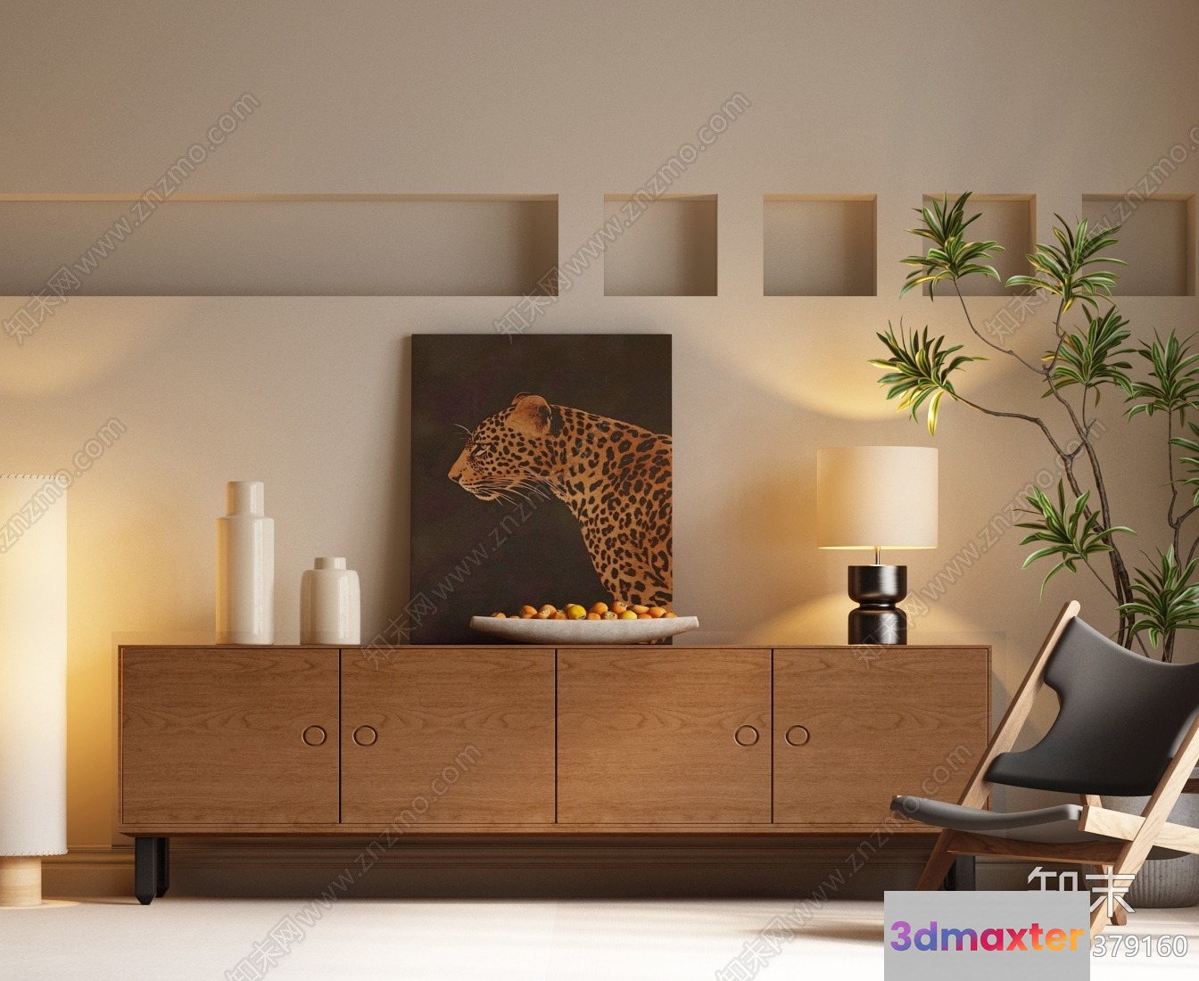 Modern Living Room 3D Model - 17433 - VRAY Render