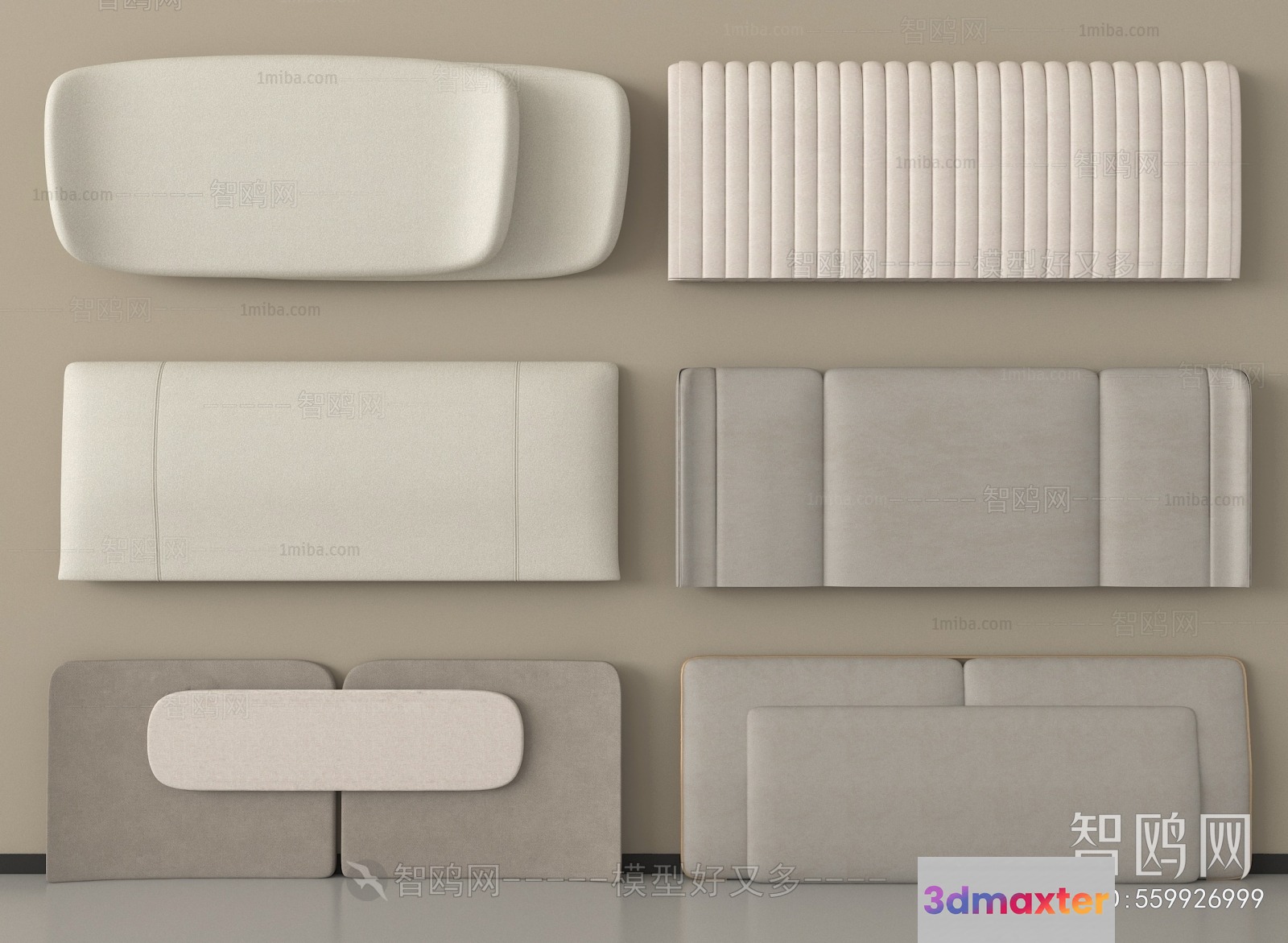 Modern Gray Wall Art 3D Model - 22932 - VRAY Render