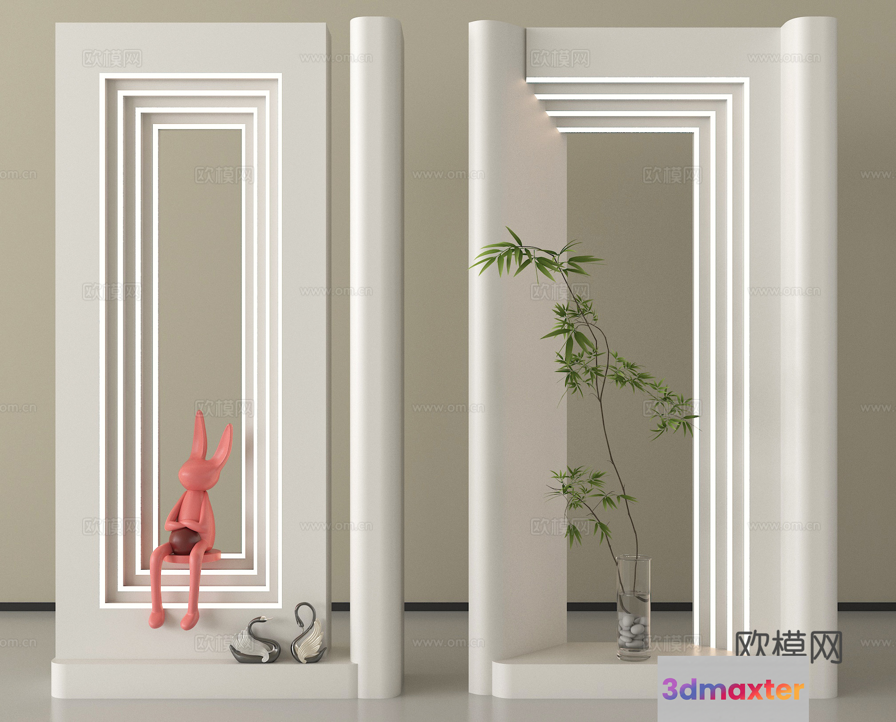 Modern White Room 3D Model - 5431 - VRAY Render