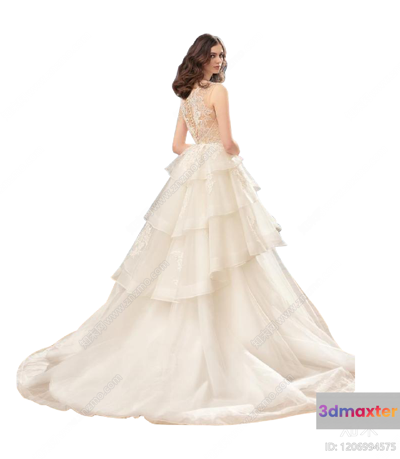 The Woman In The Wedding Dress 3D Model - 4821 - VRAY Render