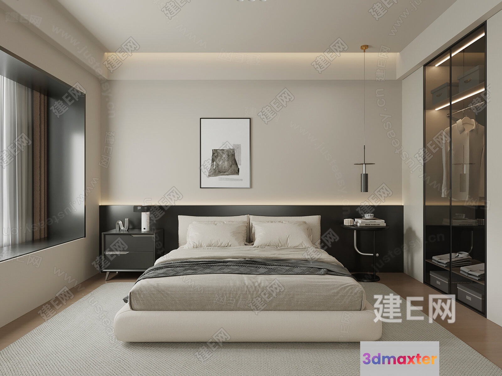 Cozy Bedroom 3D Model - 14043 - VRAY Render