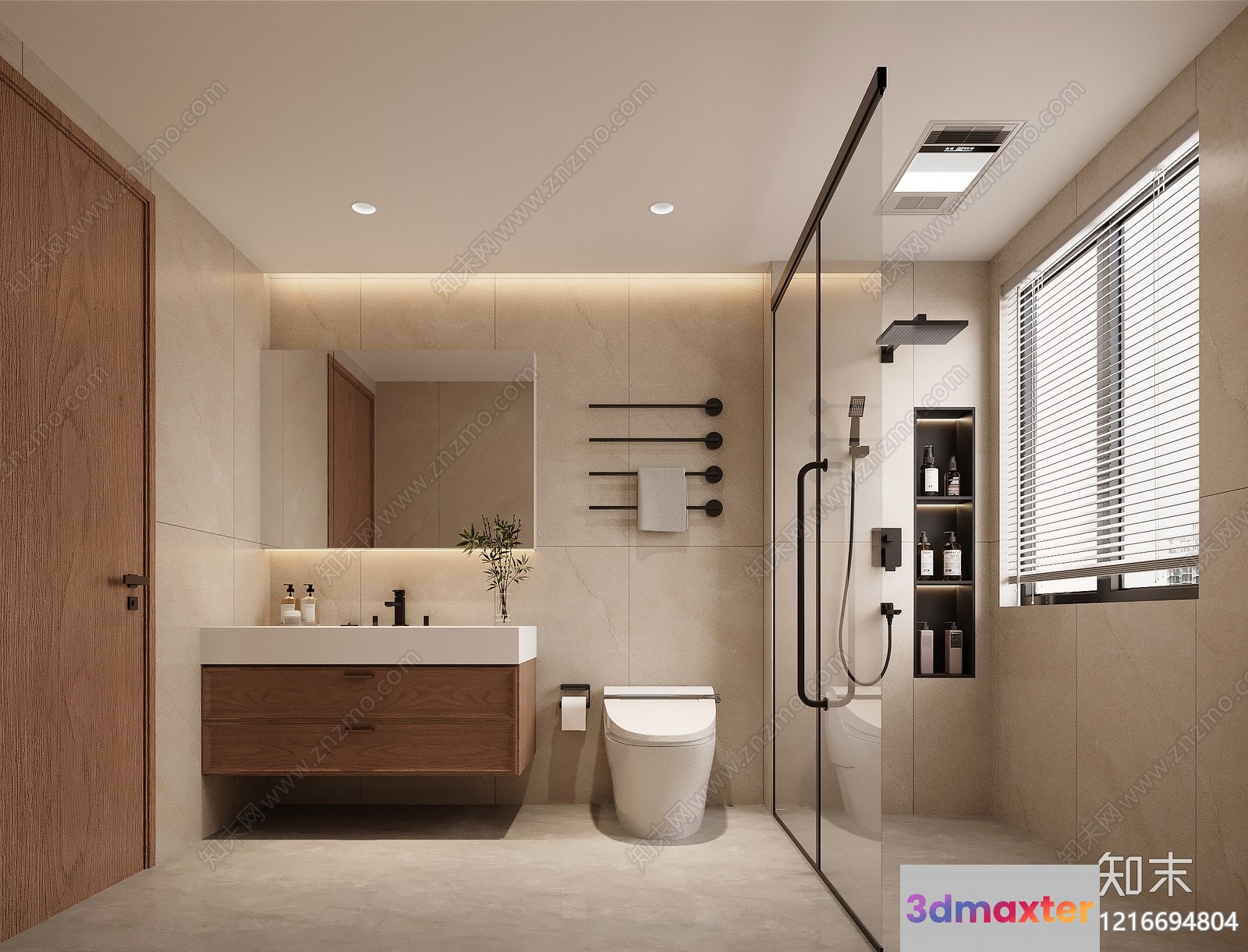 Modern Bathroom 3D Model - 15801 - VRAY Render
