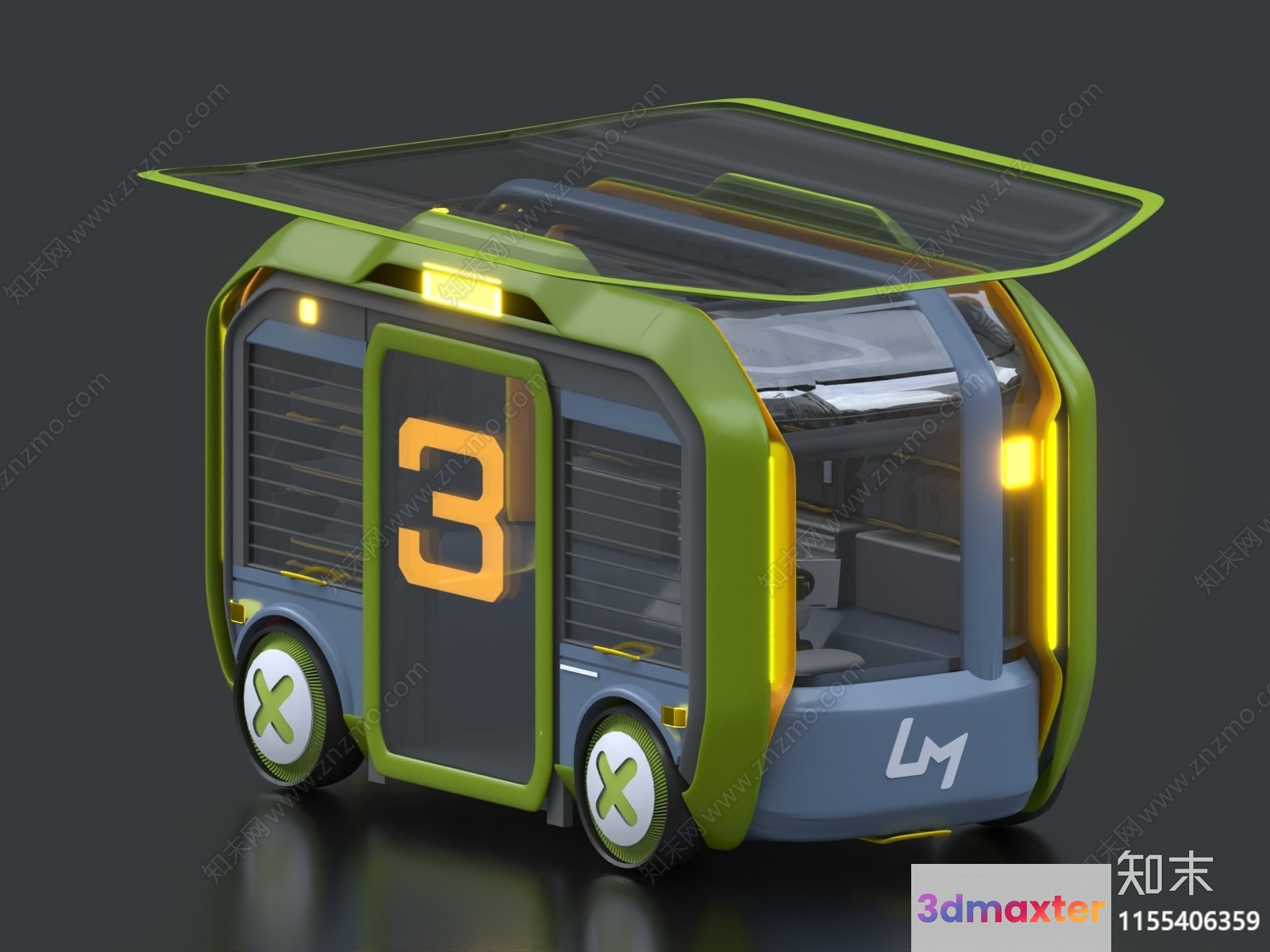 The Main Subject In This Image Is A Futuristic-Looking Vehicle 3D Model - 687 - VRAY Render