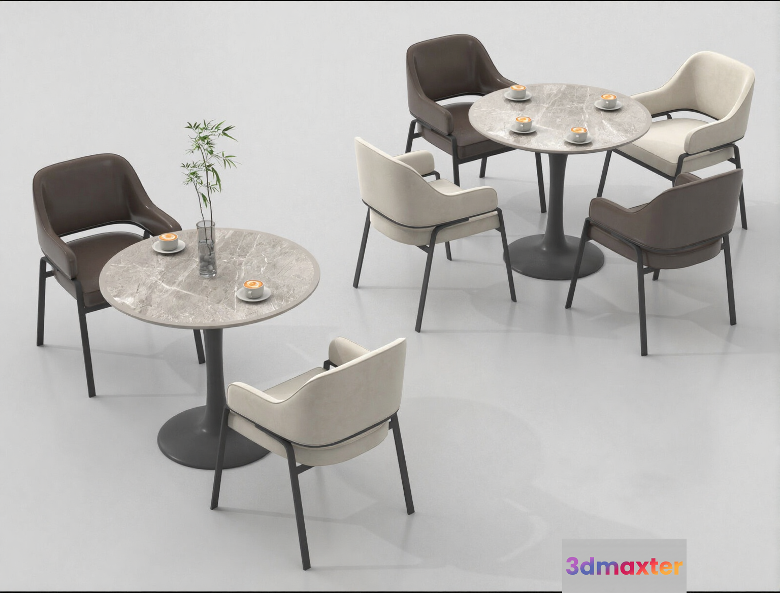 Modern Dining Set 3D Model - 7080 - VRAY Render