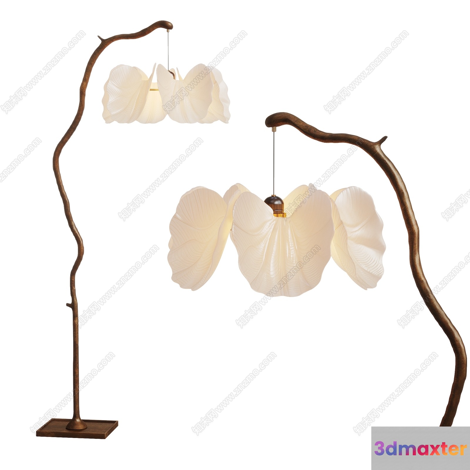 A Floor Lamp With A Unique Design 3D Model - 18671 - VRAY Render