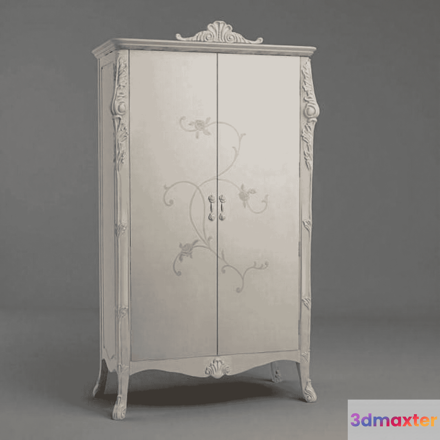 A White Armoire 3D Model - 18122 - VRAY Render