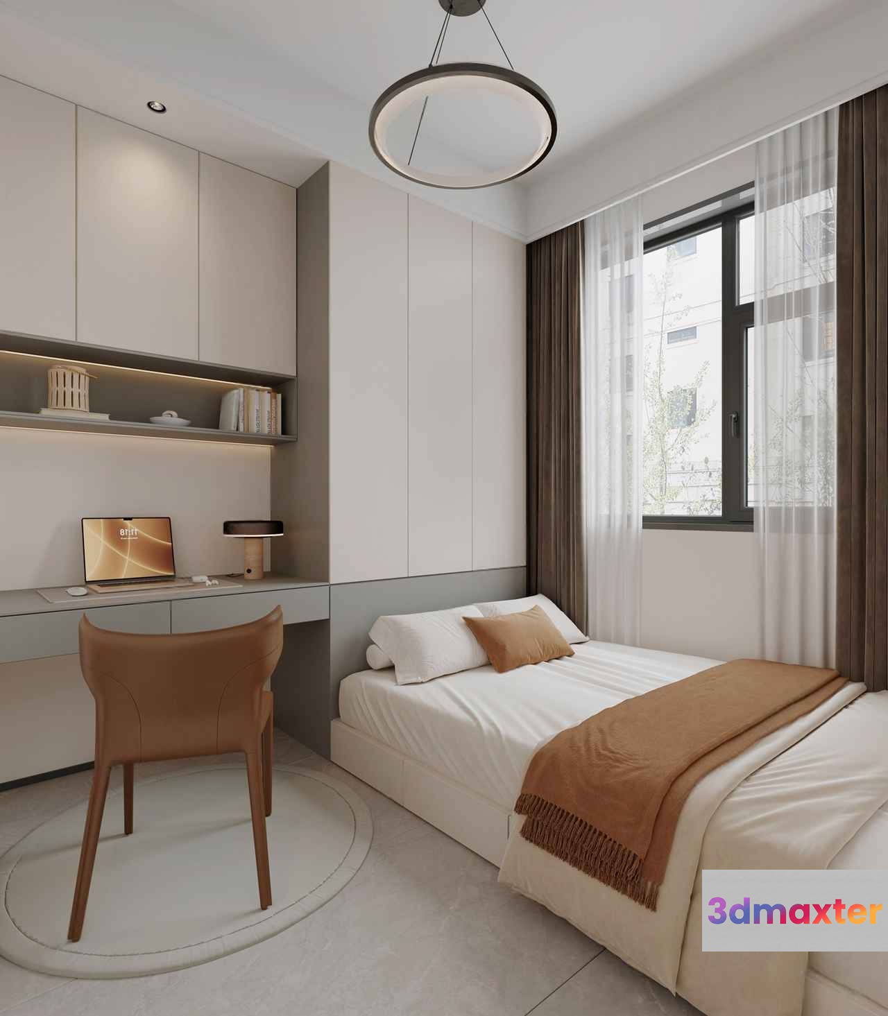 Modern Bedroom Design 3D Model - 9511 - VRAY Render