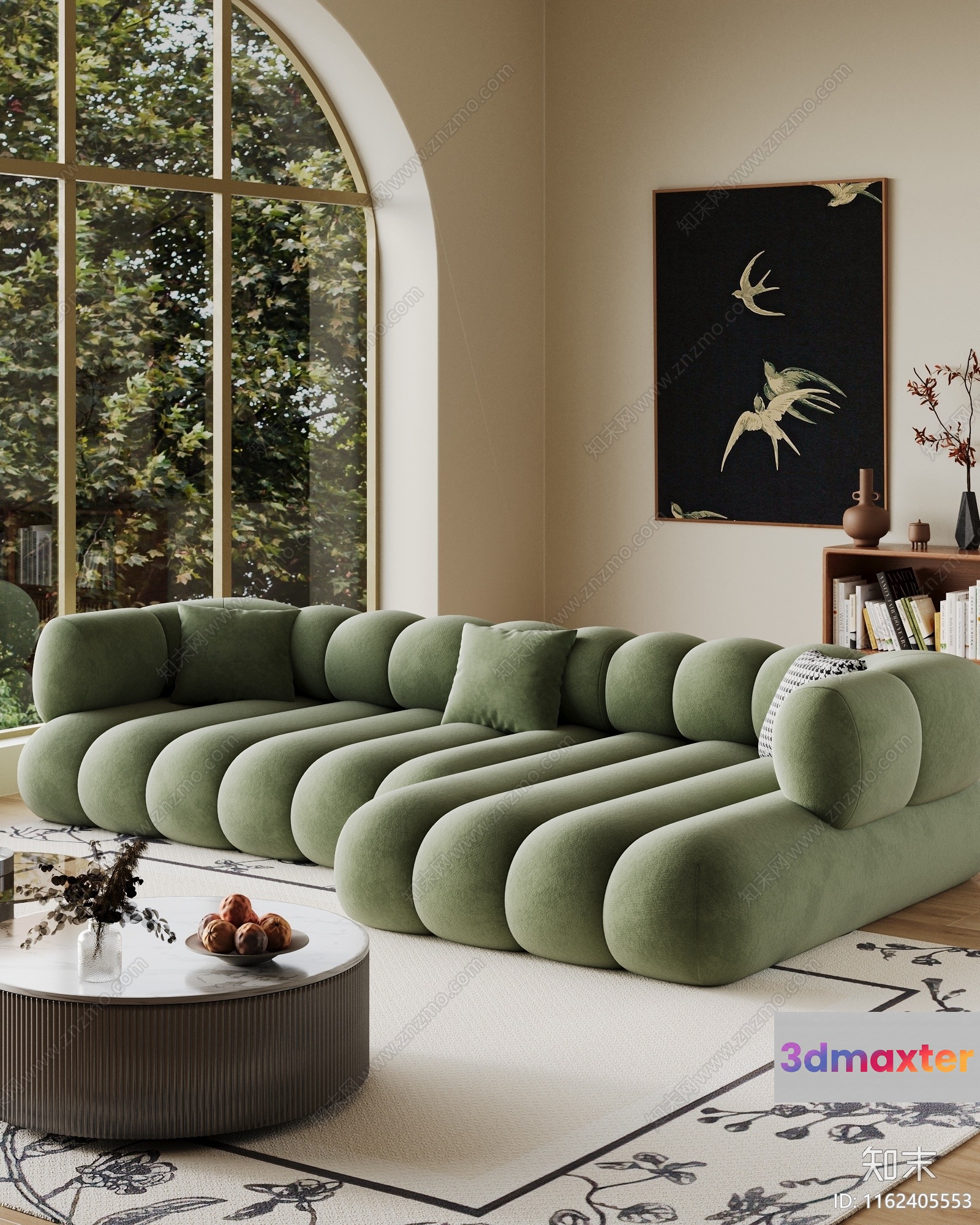Cozy Living Room 3D Model - 11487 - VRAY Render