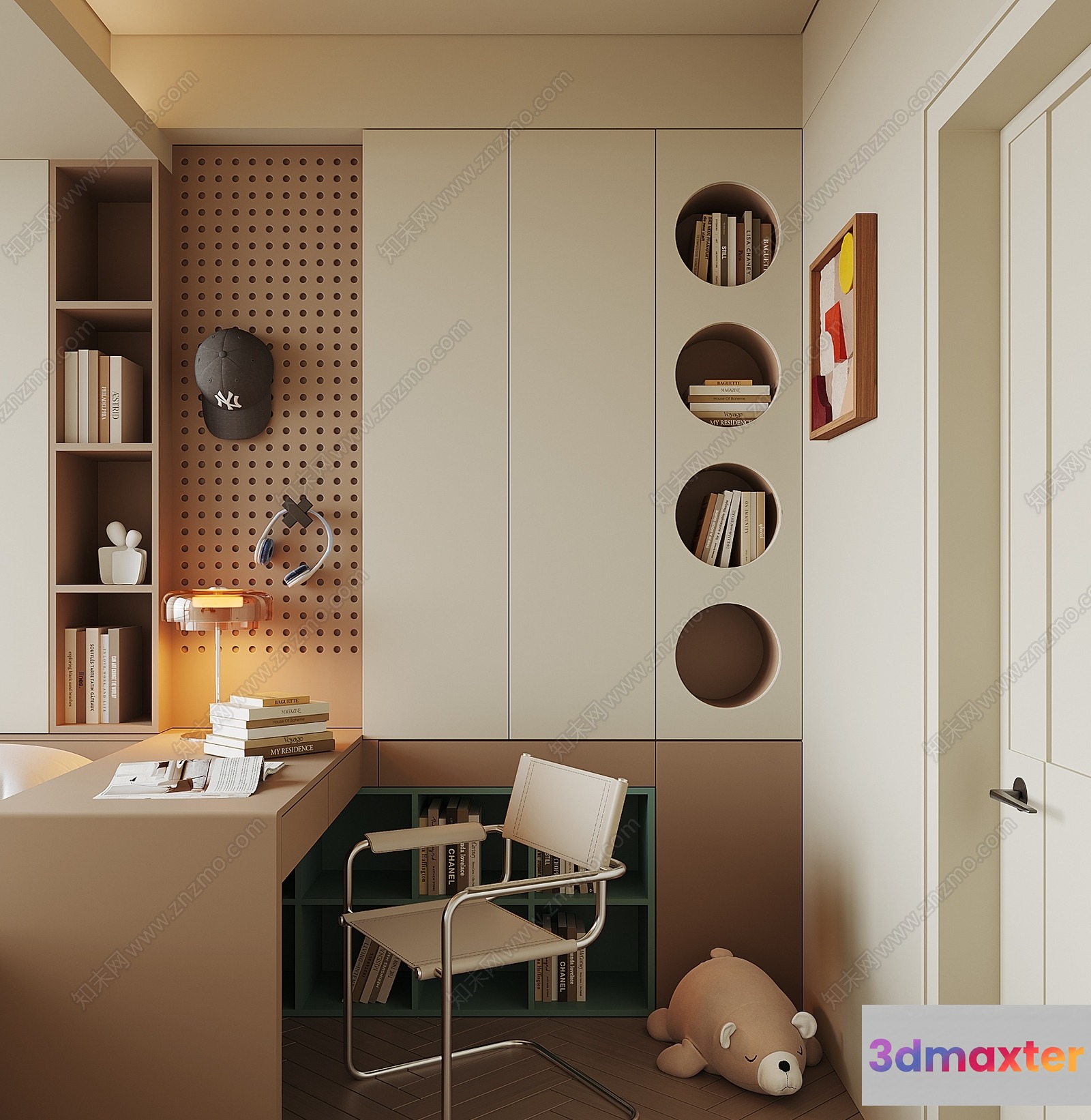 Modern Home Office 3D Model - 18670 - VRAY Render