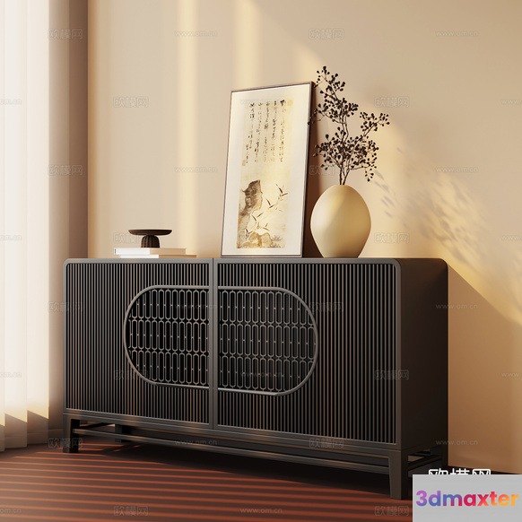 A Modern Sideboard 3D Model - 6759 - VRAY Render