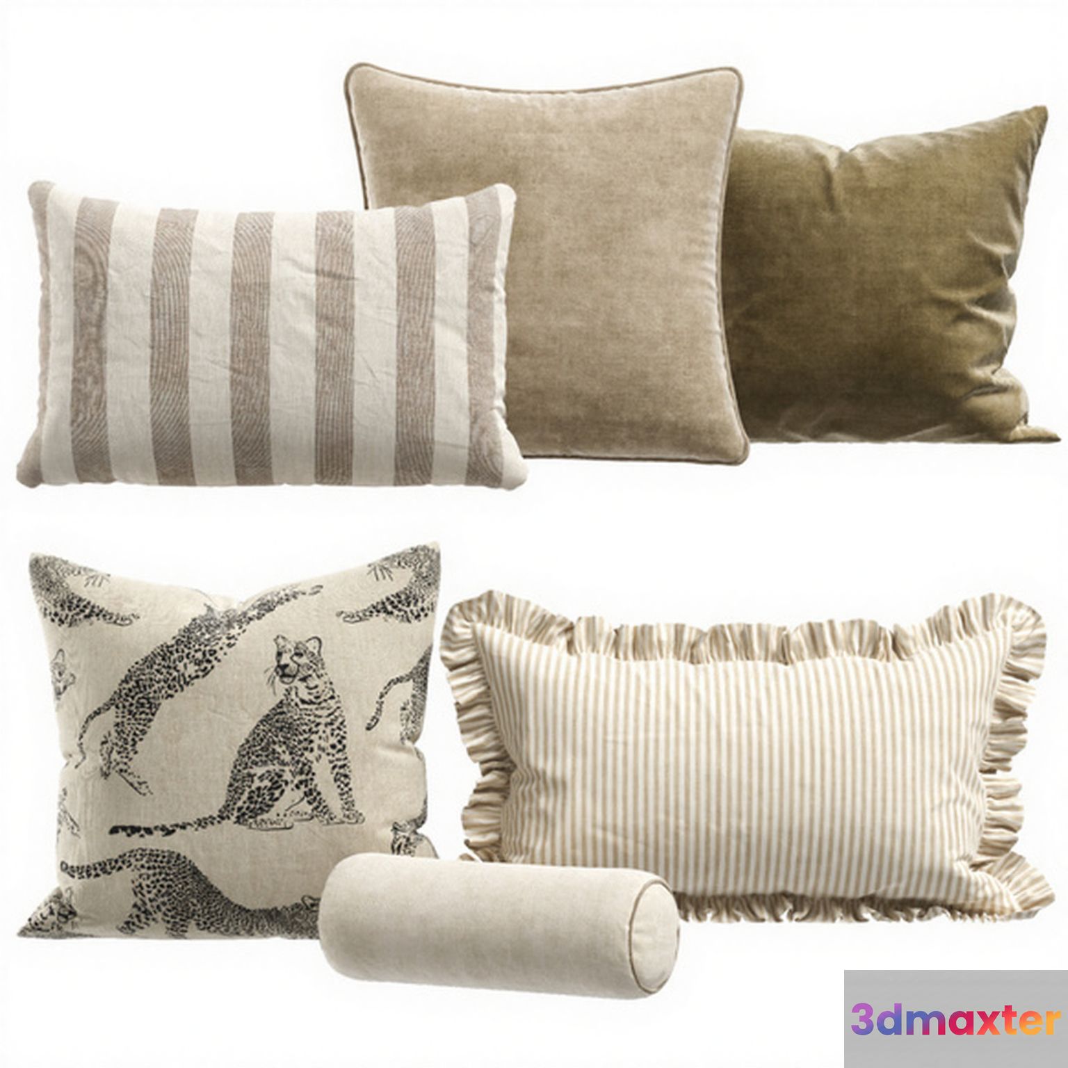 Cozy Throw Pillows 3D Model - 6659 - CORONA Render