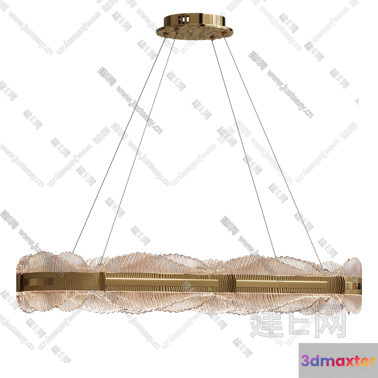 A Gold Light Fixture 3D Model - 13337 - VRAY Render