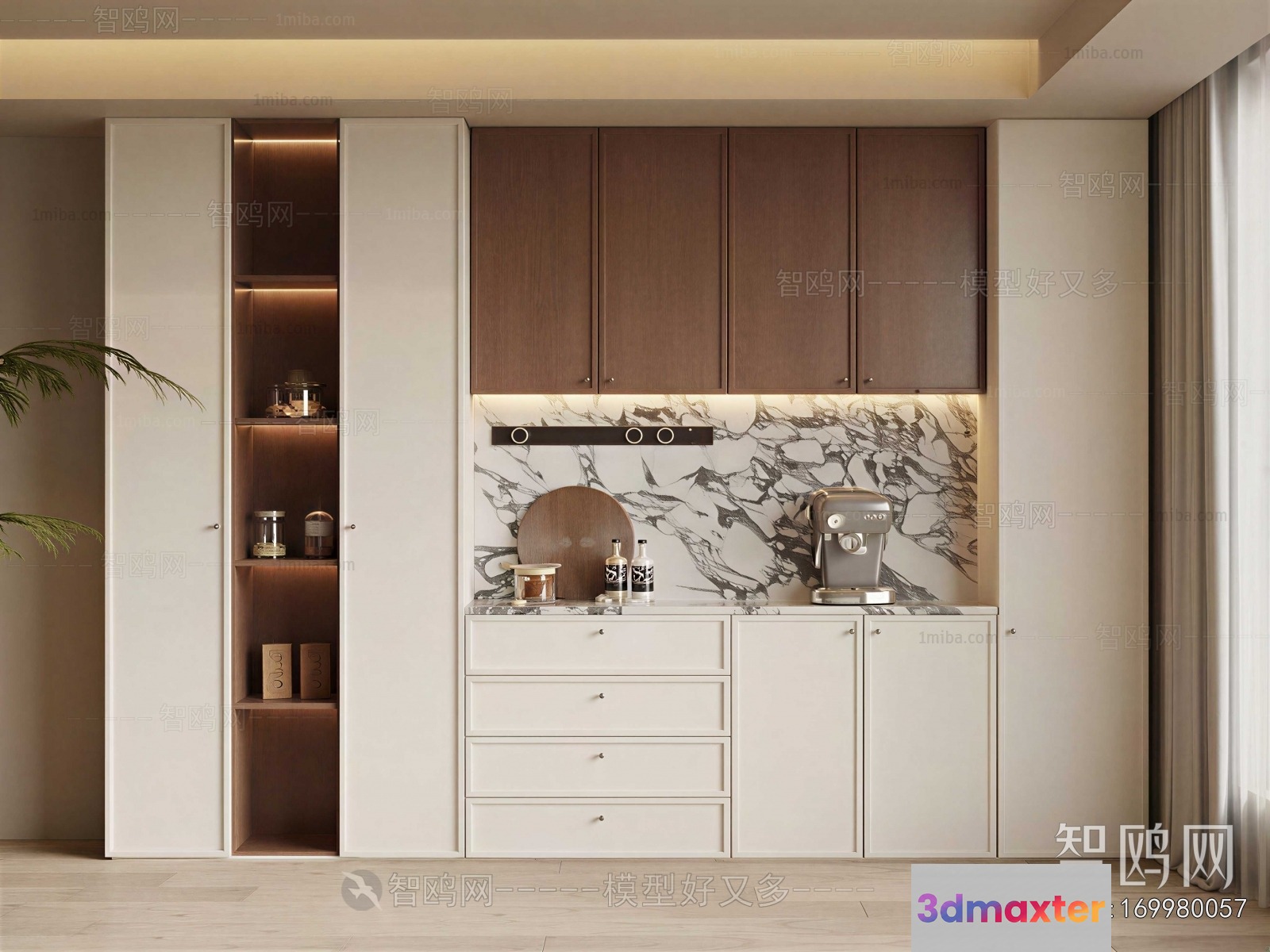 Modern Kitchen 3D Model - 18495 - VRAY Render