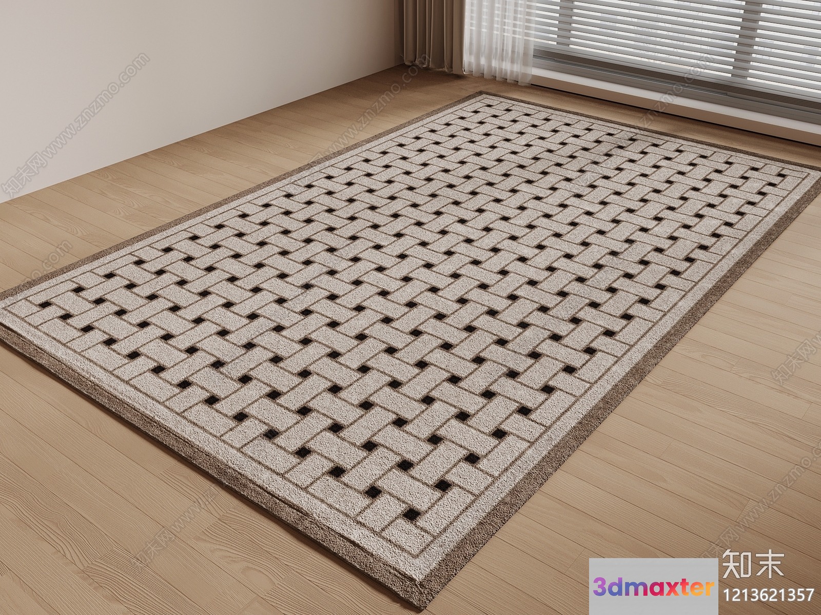 Cozy Living Room Rug 3D Model - 14135 - VRAY Render