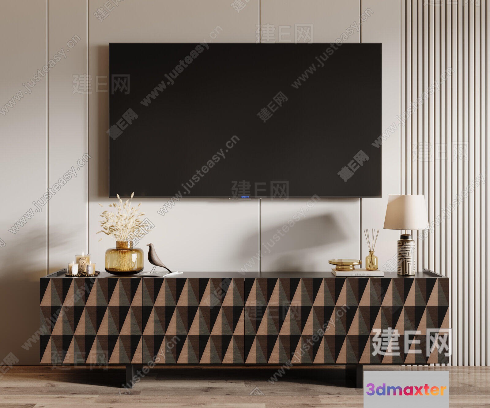 Modern Living Room 3D Model - 12242 - VRAY Render