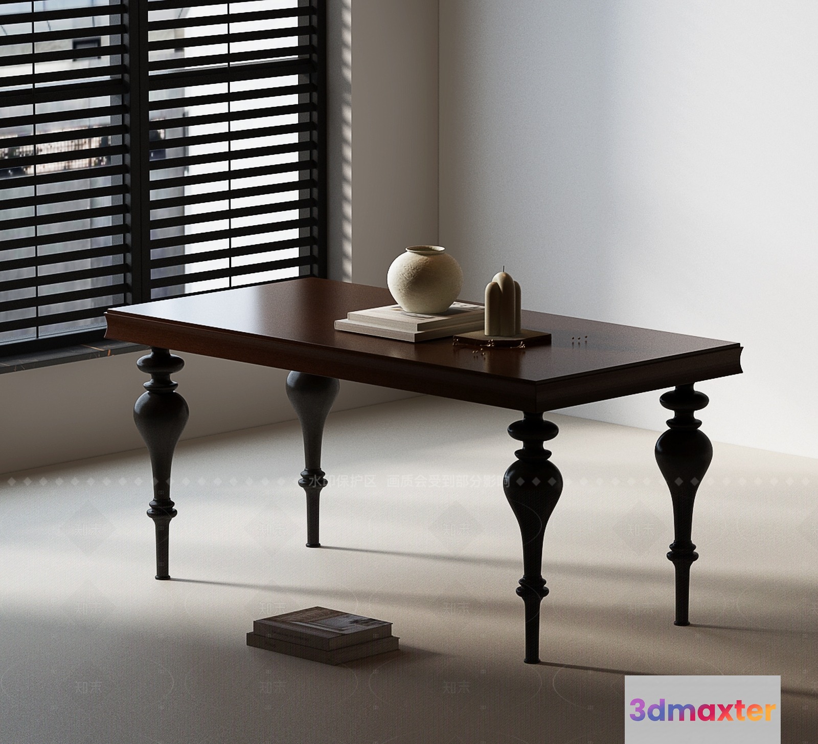 A Wooden Table 3D Model - 11365 - VRAY Render