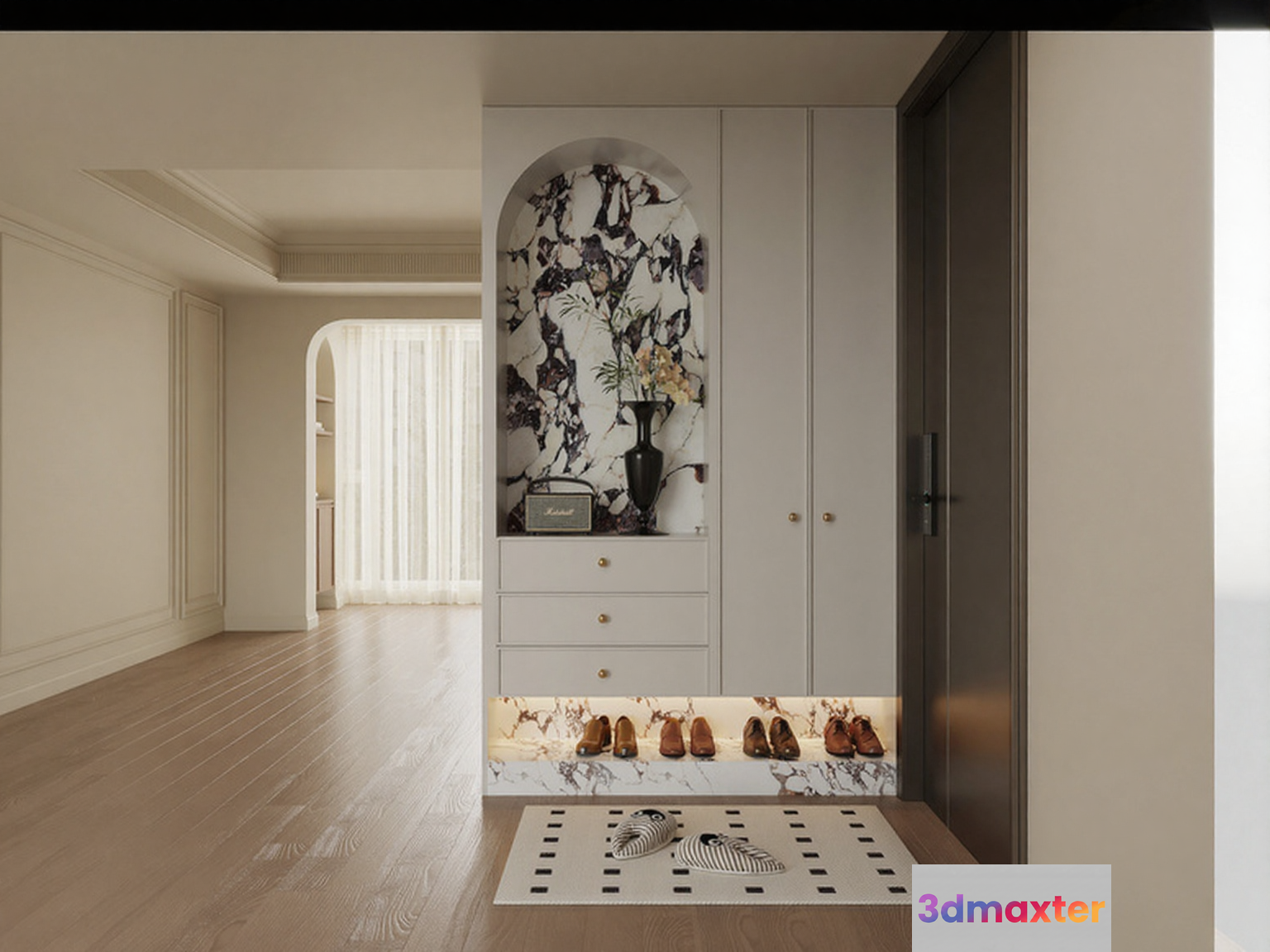 A Modern Entryway 3D Model - 5694 - VRAY Render