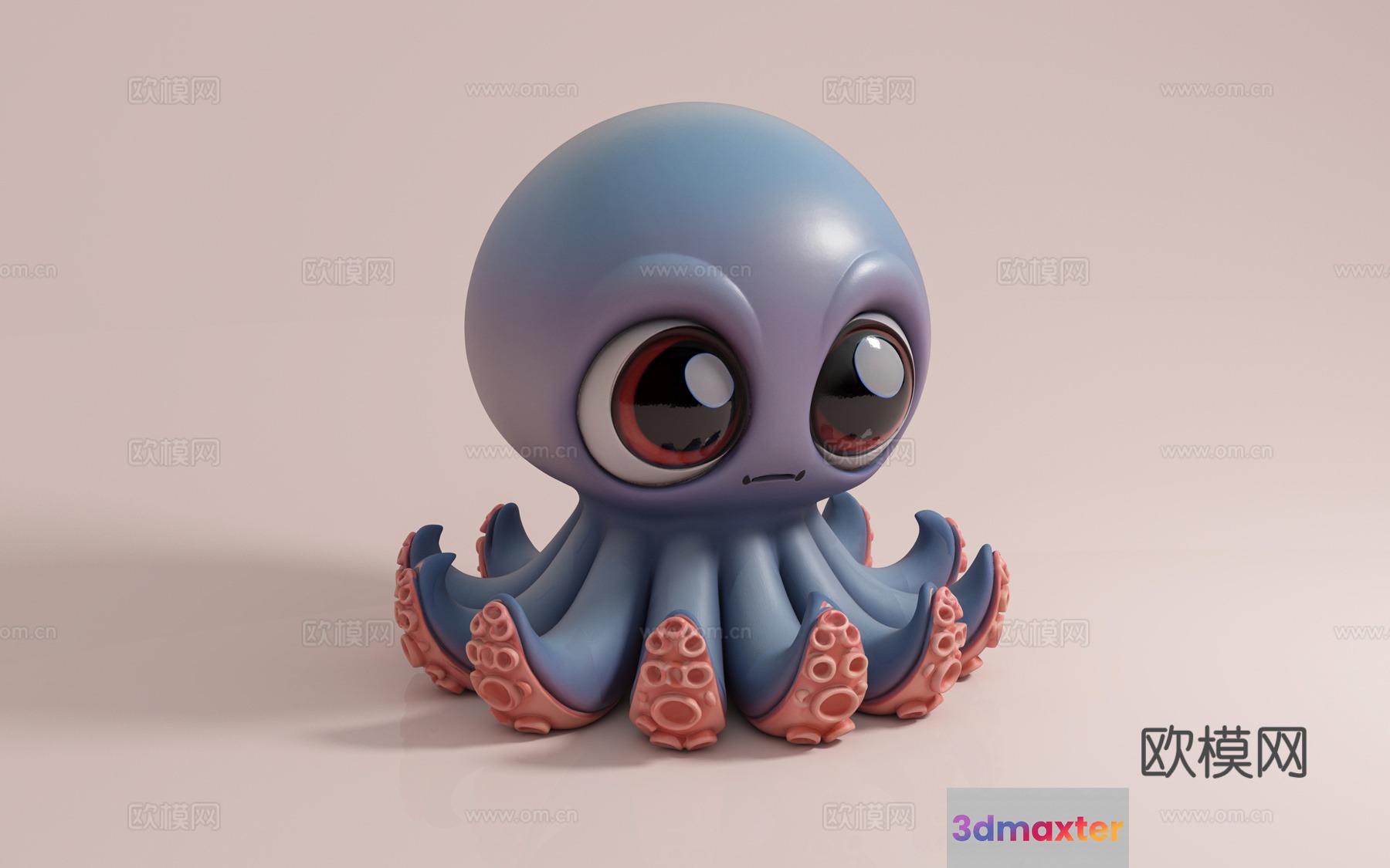 Octopus Toy With Large Eyes 3D Model - 23155 - VRAY Render