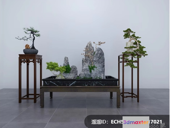 A Small Potted Tree 3D Model - 4194 - VRAY Render